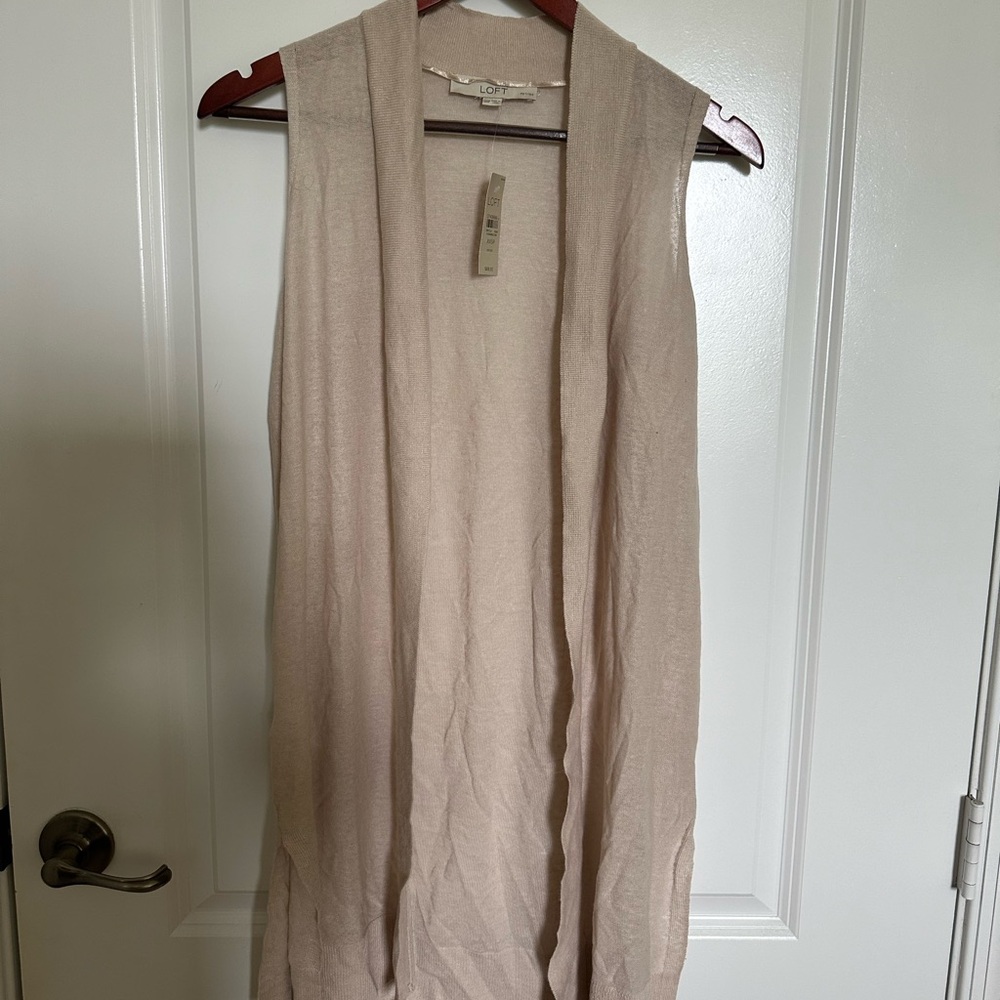 Cream midi cardigan